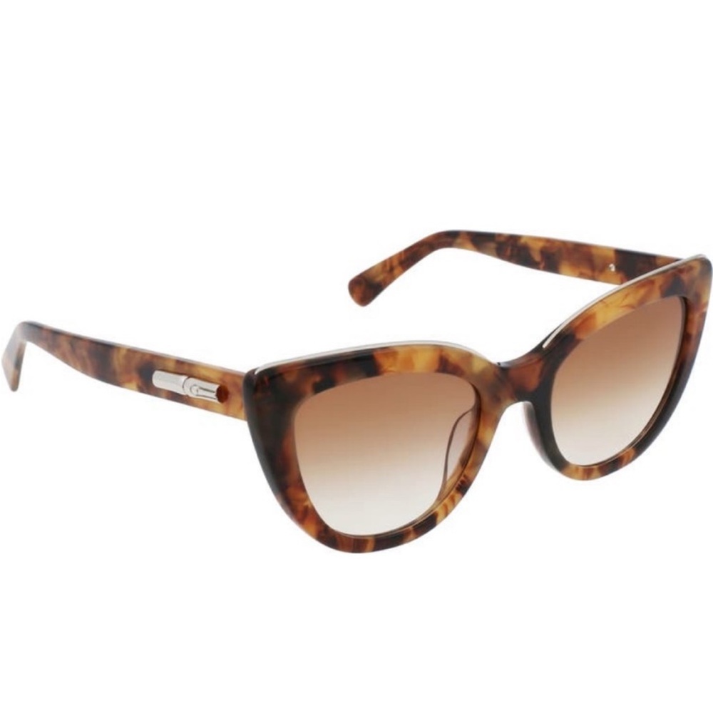Longchamp Roseau Gradient Cat Eye Sunglasses in Vintage Havana/Light Brown